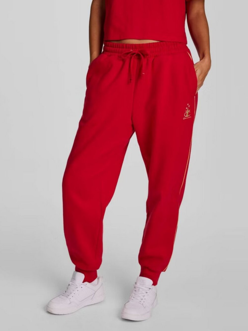 Champion Women's Gold Medal Fleece Joggers - Red L